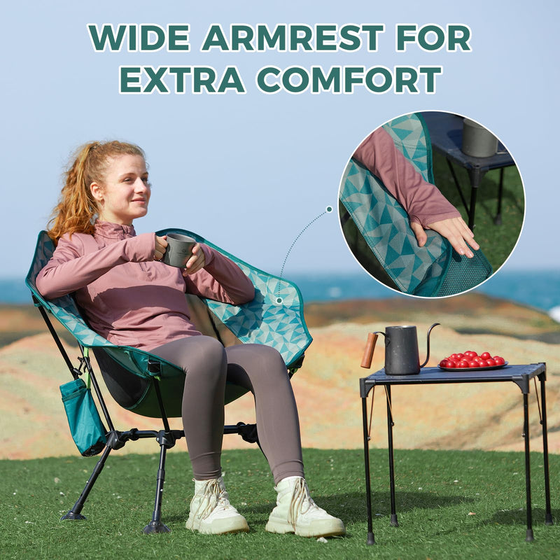 Load image into Gallery viewer, ATEPA Ultralight Backpacking Chair - 440lb Capacity, Compact Folding Camp Chair with Side Pocket for Hiking, Camping, Festivals & Outdoor Concerts