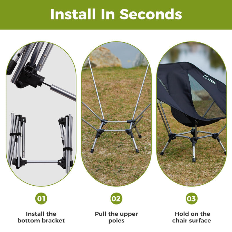 Load image into Gallery viewer, ATEPA UFO P20 Portable Compact Lightweight Outdoor Chairs