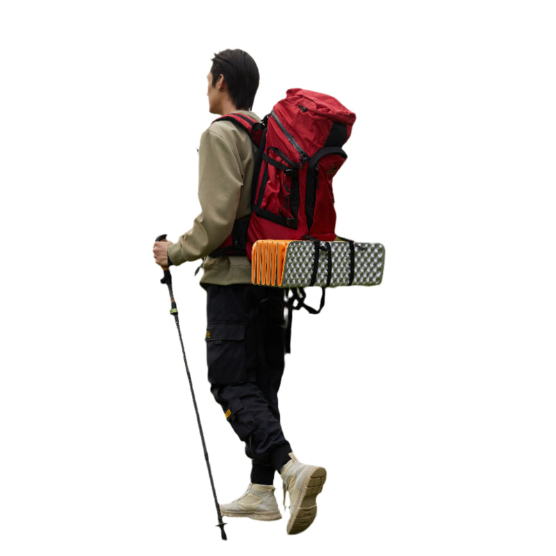 Load image into Gallery viewer, Globalshelf Ultralight Hiking Bundle: Carbon Fiber Trekking Poles + Insulated Foam Sleeping Pad for Backpacking & Camping