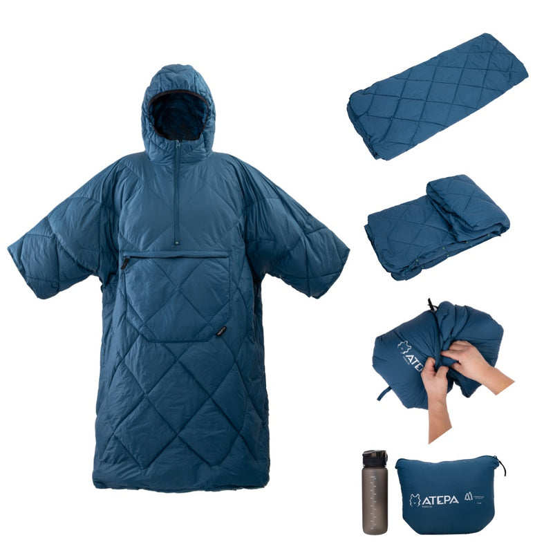 Load image into Gallery viewer, ATEPA Honcho Poncho Blue