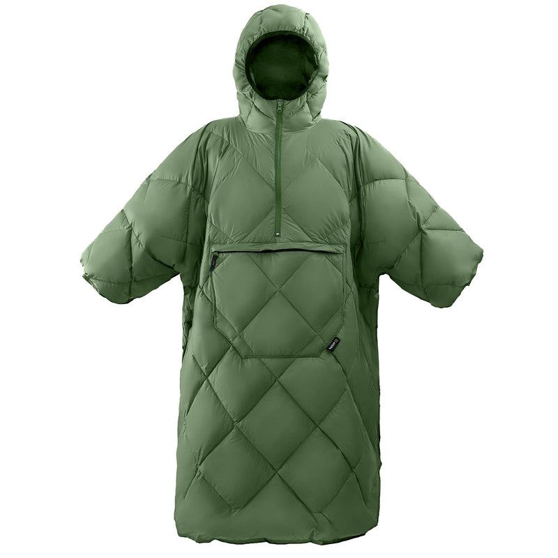 Load image into Gallery viewer, ATEPA MURANO 350 Honcho Poncho Water-resisitant Blanket Cloak Cape with Hat Green