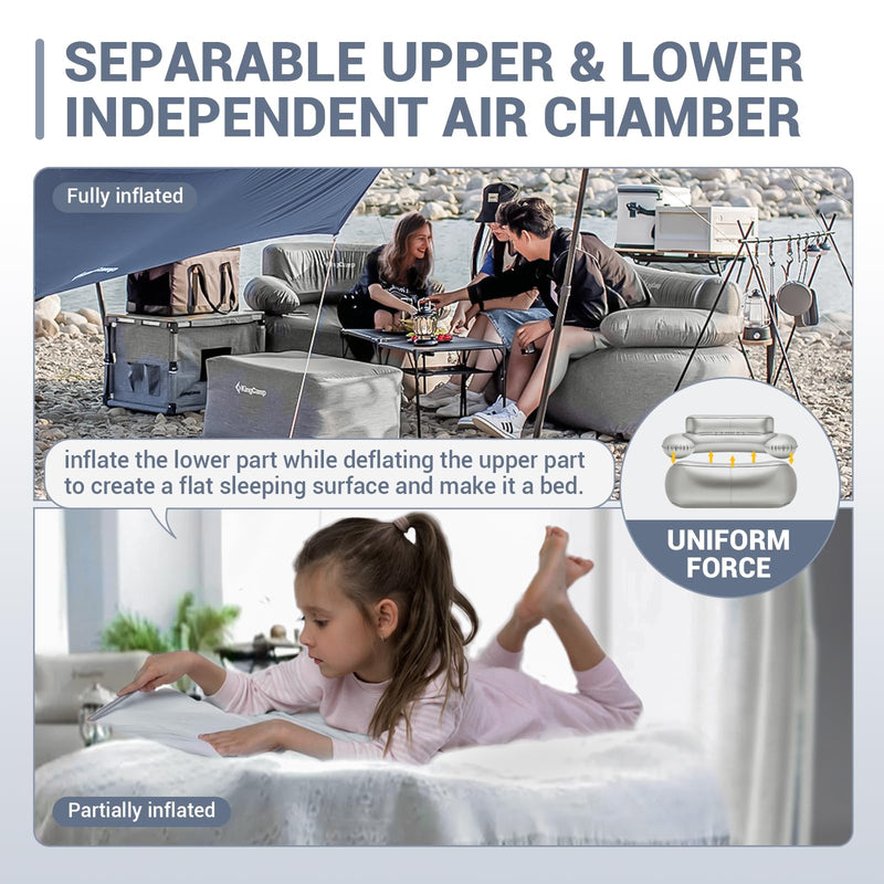 Load image into Gallery viewer, KingCamp SMASHING 70 Single Inflatable Sofa Set