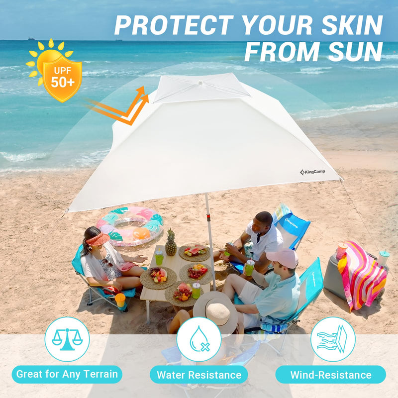 Load image into Gallery viewer, KingCamp 2-in-1 Beach Umbrella and Beach Shade Canopy
