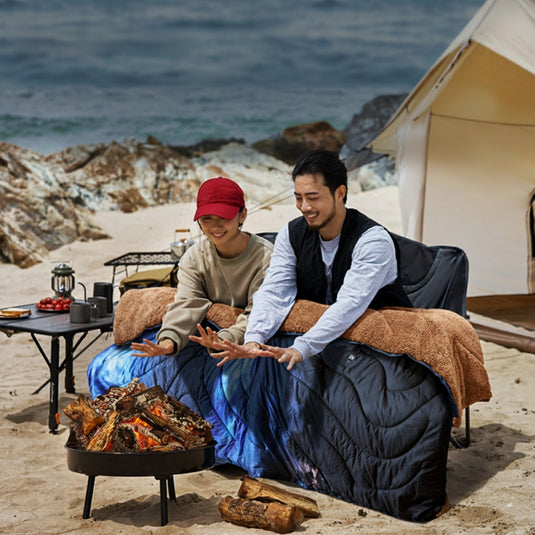 KingCamp Boho Printed Wearable Camping Blanket Starry Night Large Sherpa & Water-Resistant Picnic Blanket for Outdoor Concerts, Beach & Travel