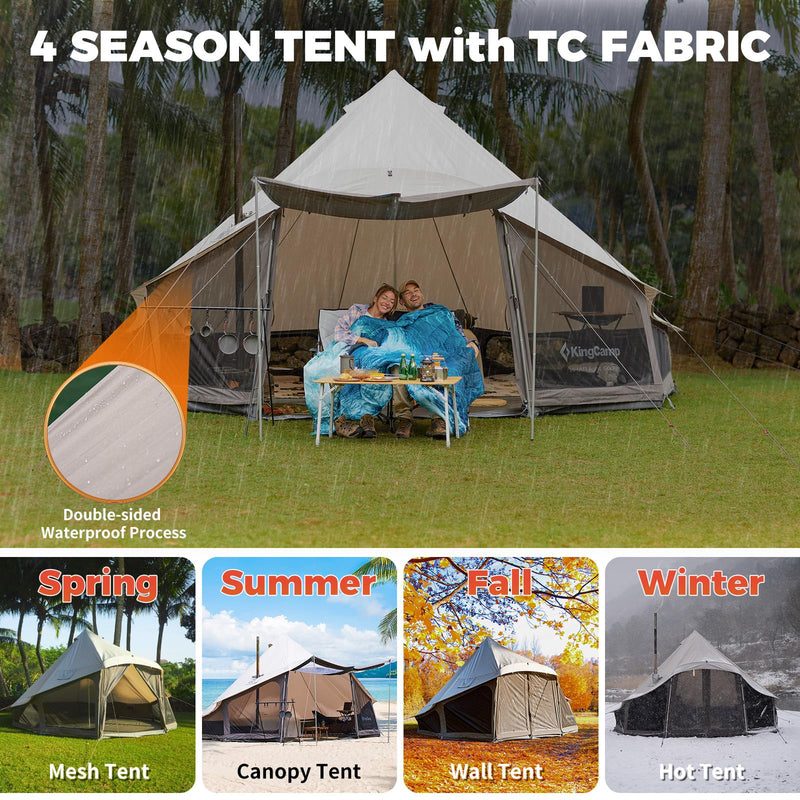 Load image into Gallery viewer, KingCamp KHAN LIGHT Canvas Bell Tent_05