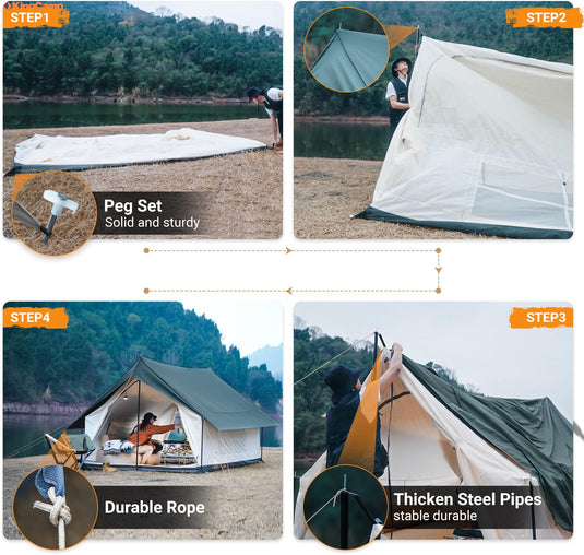 KingCamp Mountain In C2 Canvas Cabin Tent