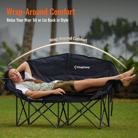 KingCamp Outdoor Double Sofa Chair: The Ultimate Comfort Companion for Camping – A Perfect Balance of Portability & Load Capacity