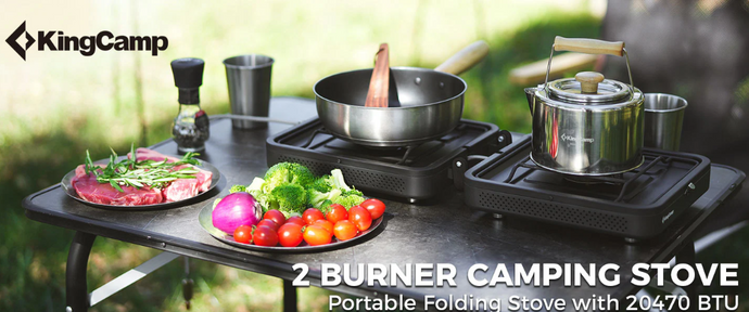KingCamp New Folding Double Burner Stove