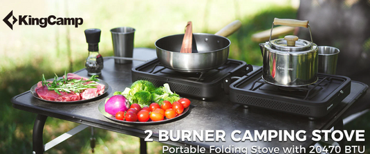 KingCamp New Folding Double Burner Stove