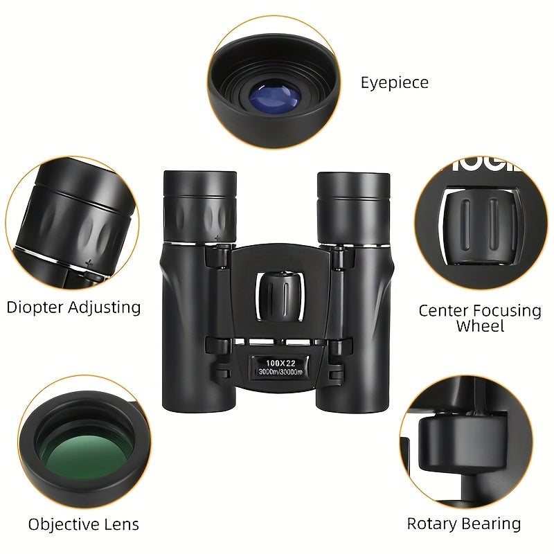 Load image into Gallery viewer, KinWild 100x22 High Definition Telescope Binoculars

