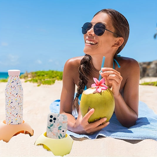 Beach Travel Essential Sand Cup Holder 4pcs