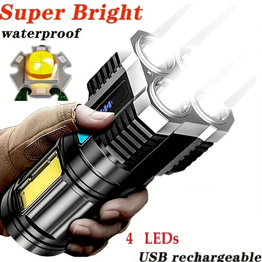 4 Modes USB Rechargeable Flashlights