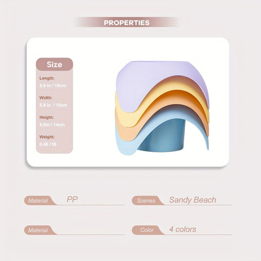 Beach Travel Essential Sand Cup Holder 4pcs