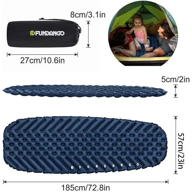 Load image into Gallery viewer, FUNDANGO Single Air Pad Ultralight Inflatable Camp Mattresses Sleeping Pad
