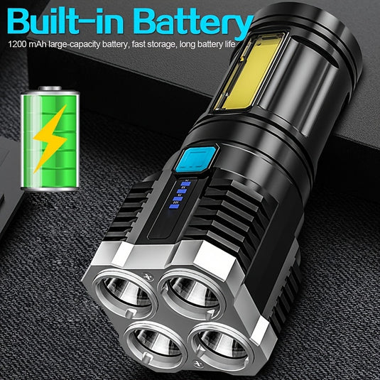 4 Modes USB Rechargeable Flashlights