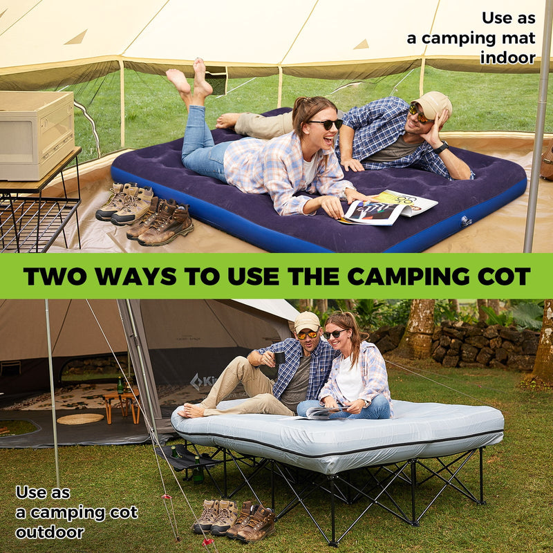Load image into Gallery viewer, FUNDANGO Queen Camping Cot with Detachable Air Mattress
