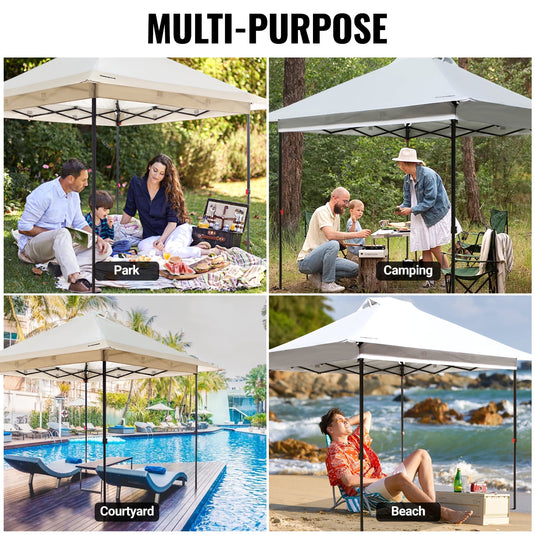 FUNDANGO 10x10ft Pop Up Outdoor Canopy Tent Sun Shelter Tent