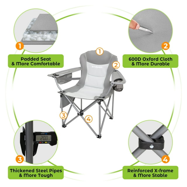Load image into Gallery viewer, FUNDANGO Comfort Armschair Oversized Camping Chair

