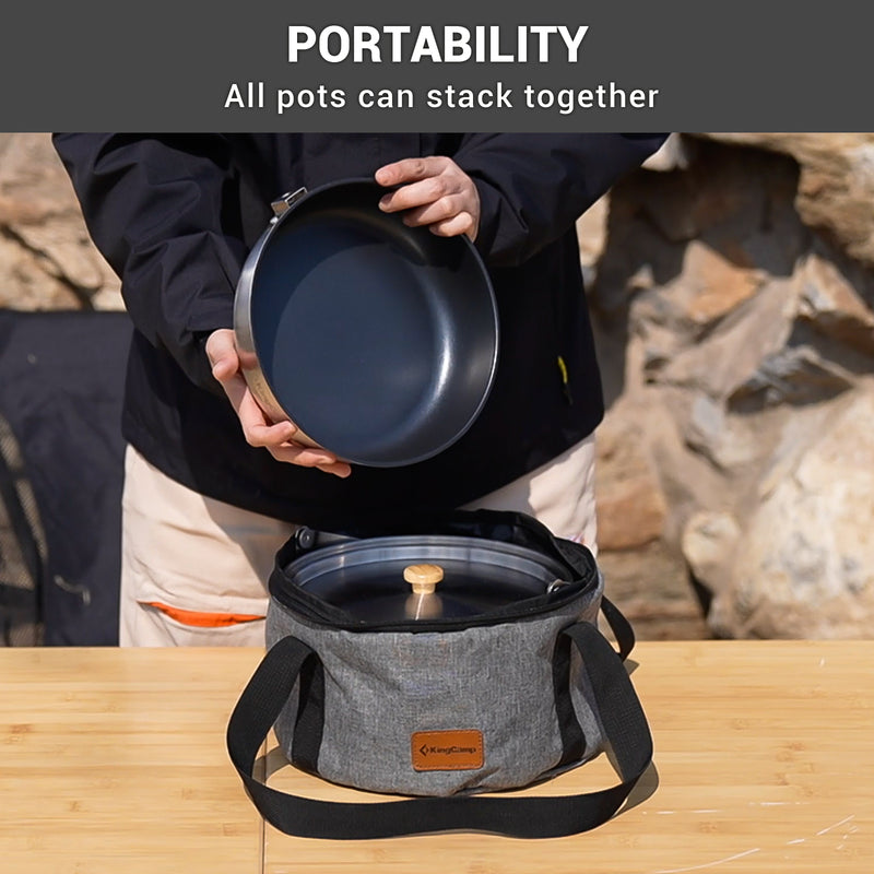 Load image into Gallery viewer, KingCamp Stainless Steel Cookware Set
