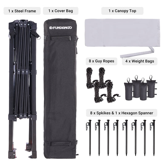 FUNDANGO 10x10ft Pop Up Outdoor Canopy Tent Sun Shelter Tent