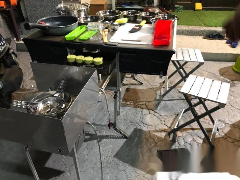 Load image into Gallery viewer, BULIN C650 Portable Mobile Kitchen Gas Stove Desk
