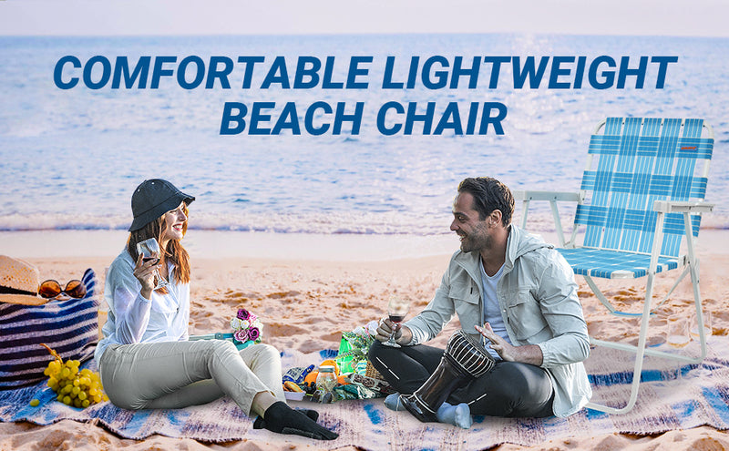 Load image into Gallery viewer, WEJOY Beach Chair - Foldable and Portable Lawn Chair with Shoulder Straps
