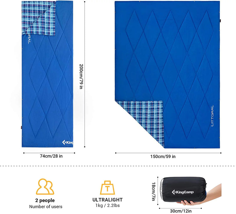 Load image into Gallery viewer, KingCamp LITTORAL Cotton Camping Blanket
