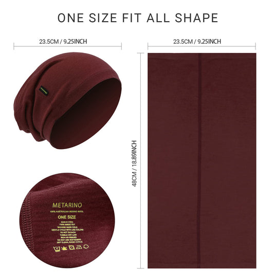 METARINO Neck gaiters Wool Neck Warmer Lightweight Face Mask