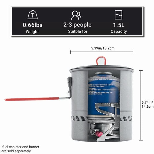 BULIN Camping Cooking Pot with Heat Exchanger