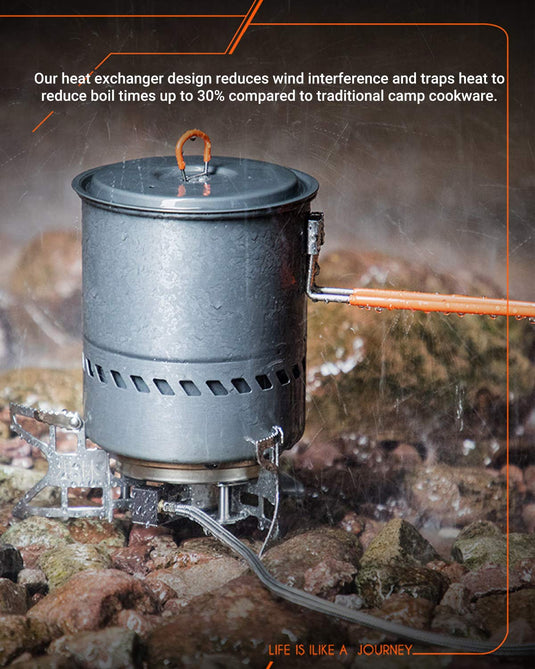BULIN Camping Cooking Pot with Heat Exchanger