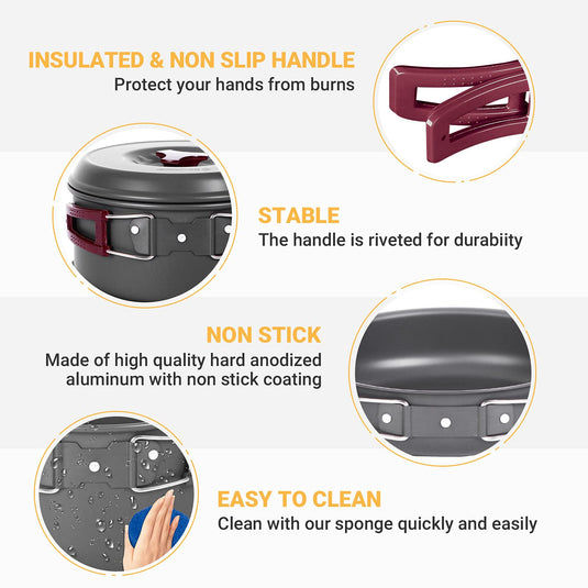 BULIN Camping Cookware Mess Kit