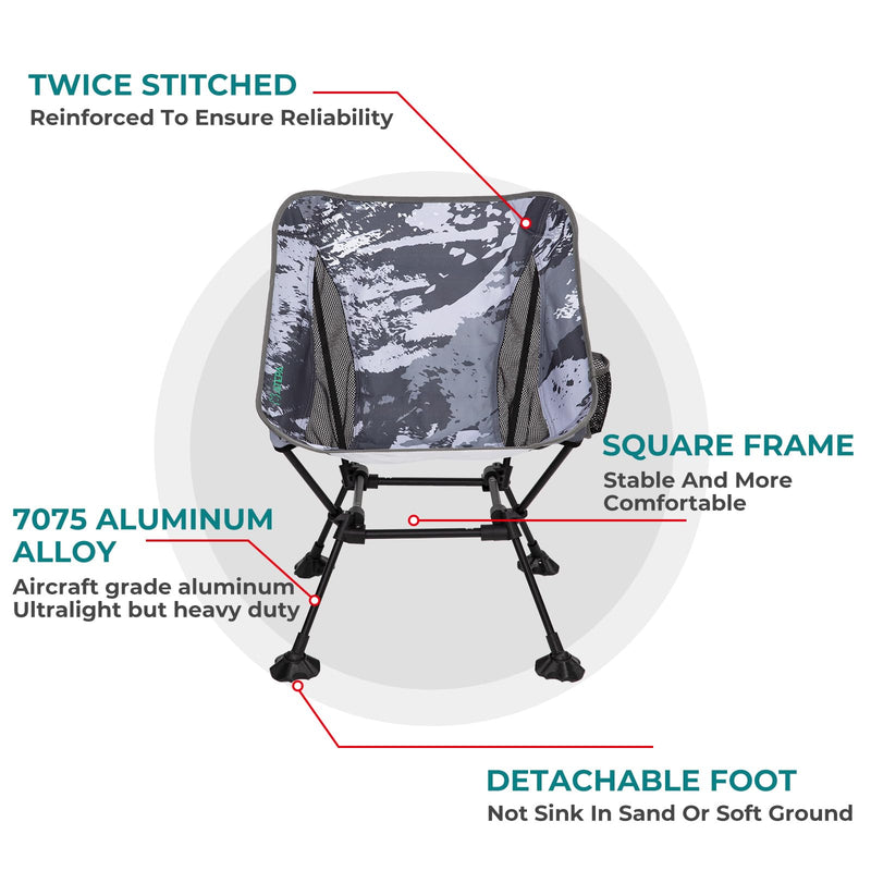 Load image into Gallery viewer, ATEPA Ultralight Square Tall Camping Chair

