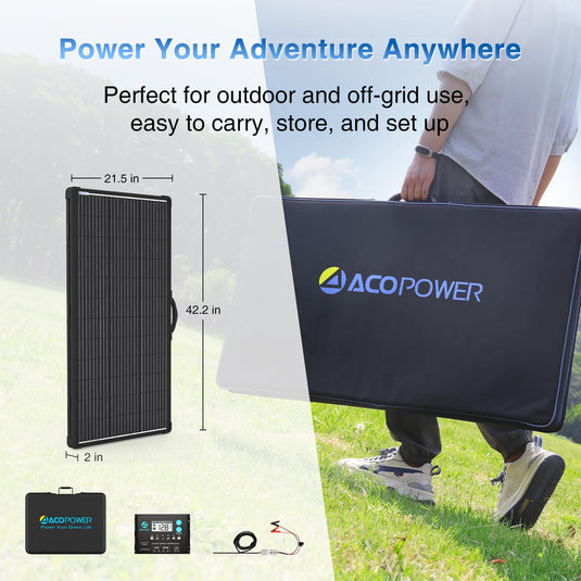 ACOPOWER Mono Lightweight Portable Solar Panel Kit