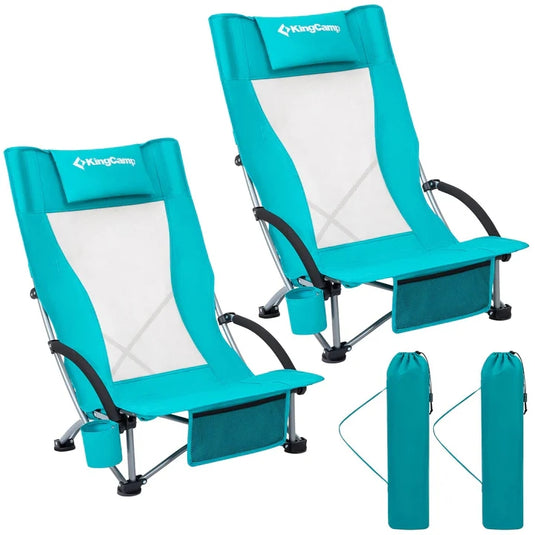 
KingCamp Highback Beach Chair Set of 2