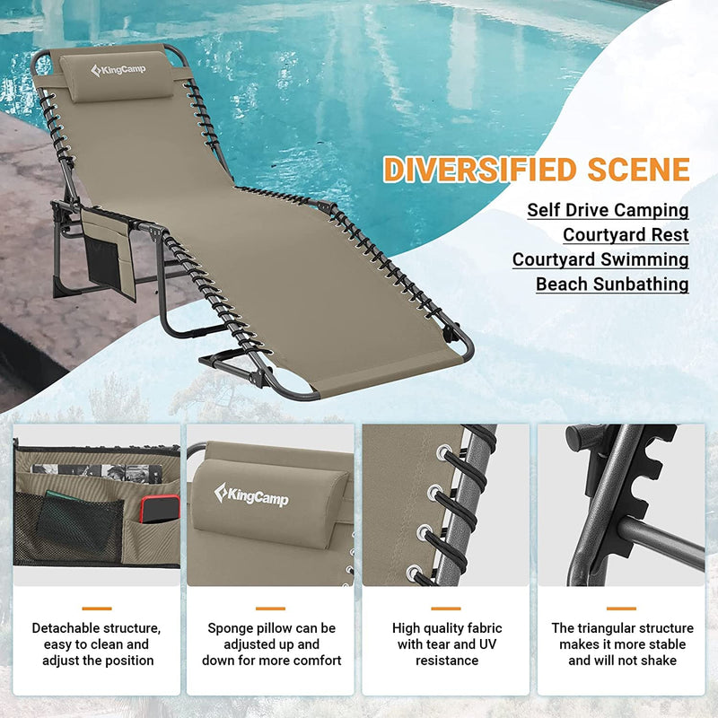 Load image into Gallery viewer, KingCamp BERLIN Classic Adjustable Cot Lounge Chair
