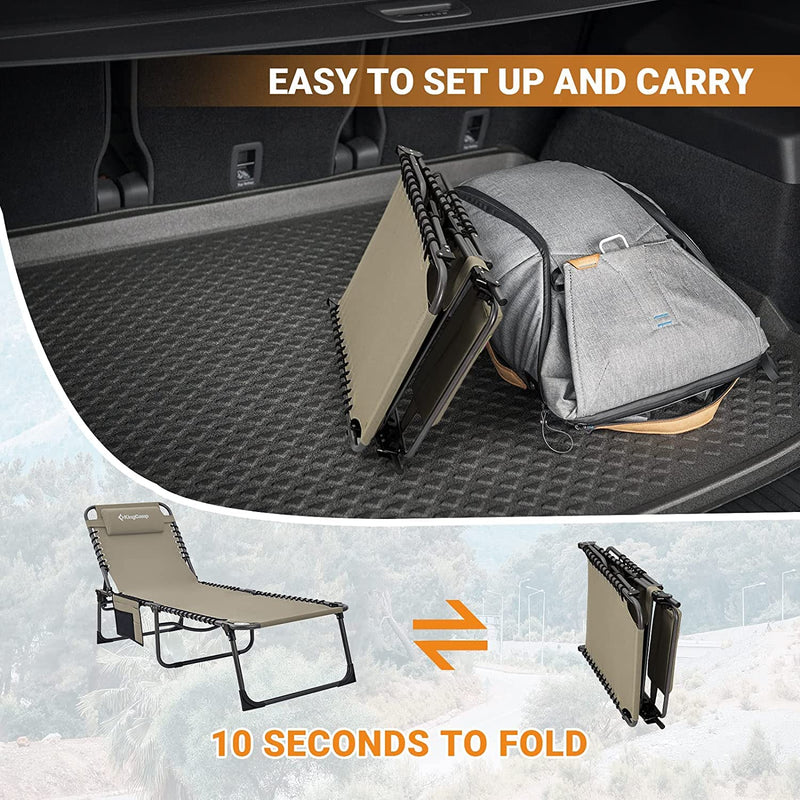 Load image into Gallery viewer, KingCamp BERLIN Classic Adjustable Cot Lounge Chair
