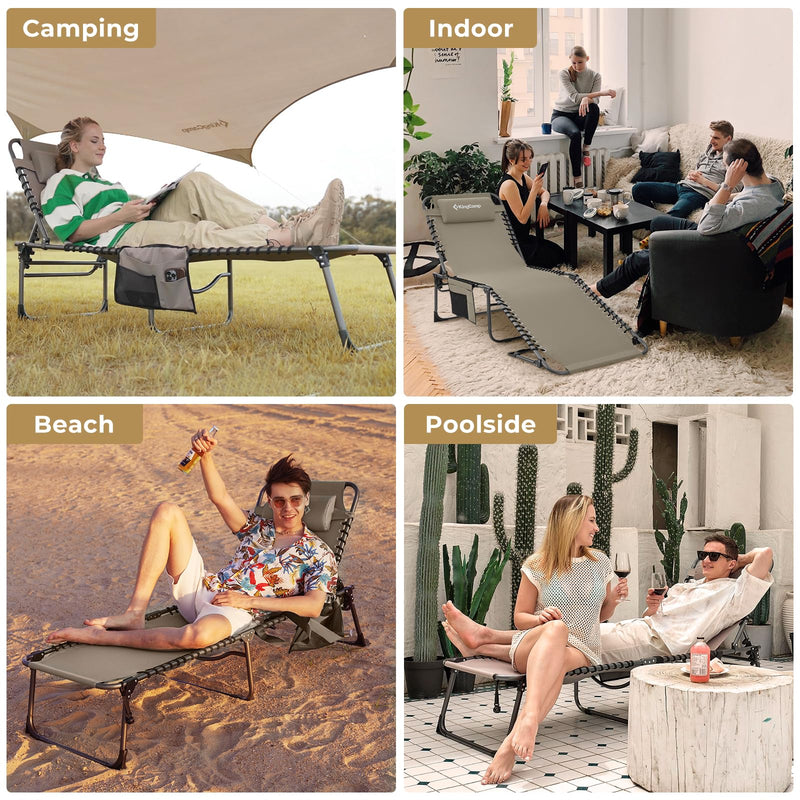 Load image into Gallery viewer, KingCamp BERLIN Classic Adjustable Cot Lounge Chair
