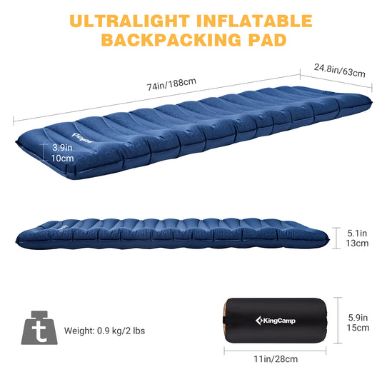 KingCamp Single Air Mattress Anti-Rollover Ultralight Sleeping Pad