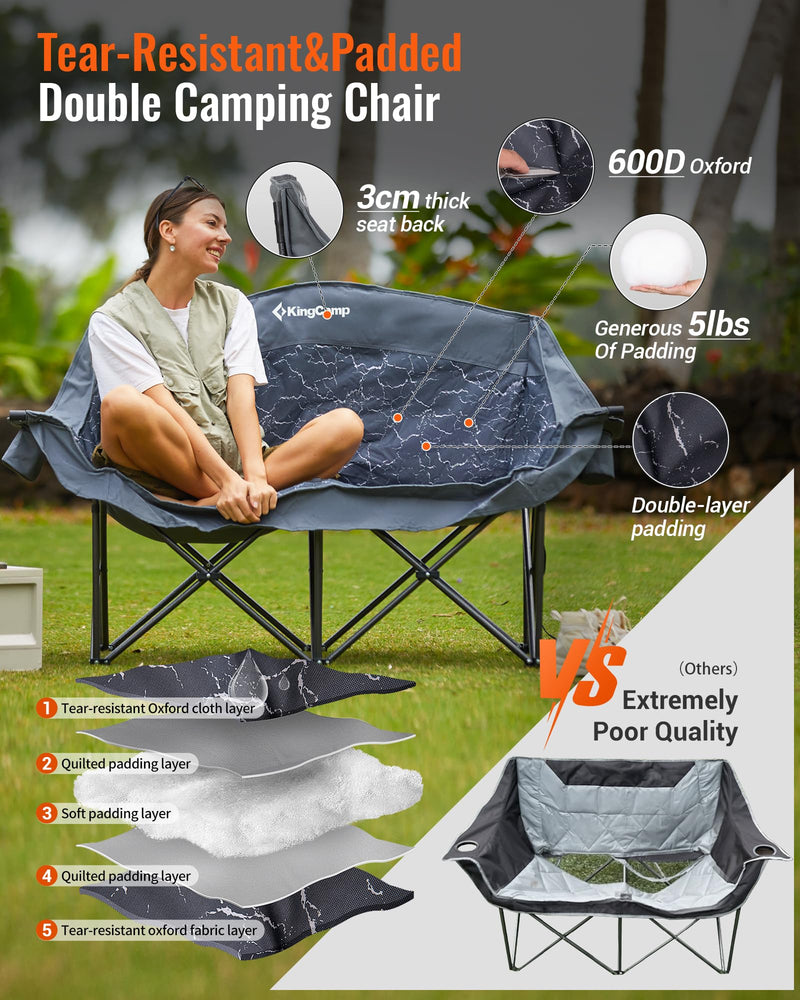 Load image into Gallery viewer, KingCamp Oversize Double Camping Loveseat

