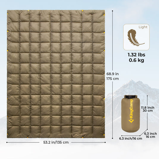 KingCamp Lightweight Camping Blanket Packable Blanket Water Repellent