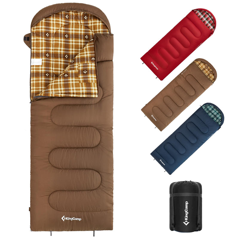 Load image into Gallery viewer, KingCamp CLOUDY 300 Flannel Lined Sleeping Bag
