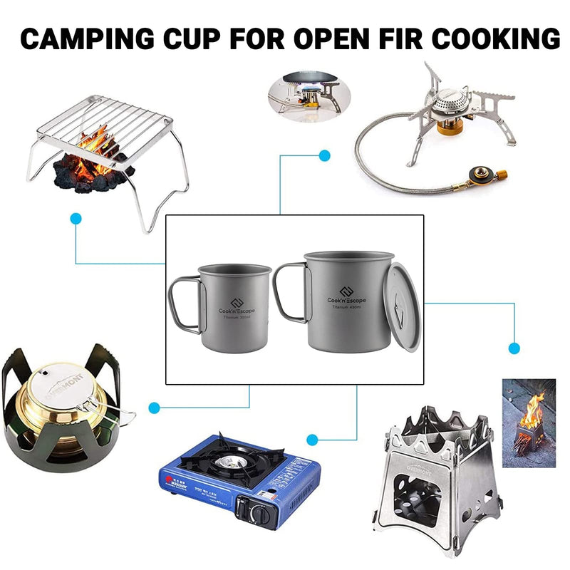 Load image into Gallery viewer, Cook&#39;n&#39;Escape 300ml+450ml Titanium Cup
