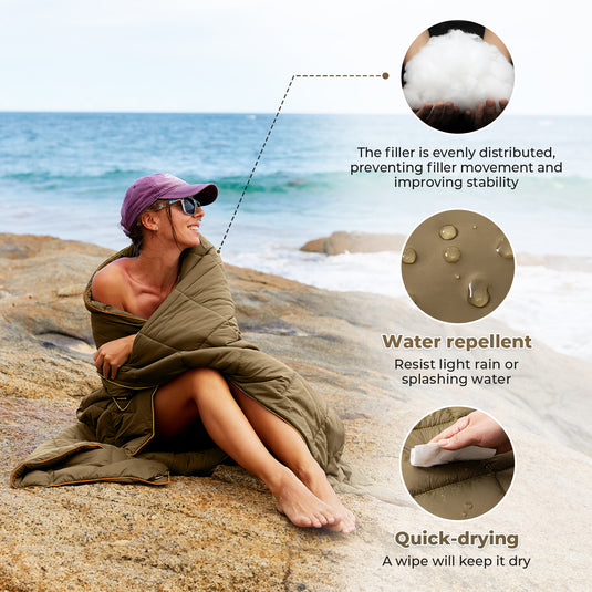 KingCamp Lightweight Camping Blanket Packable Blanket Water Repellent