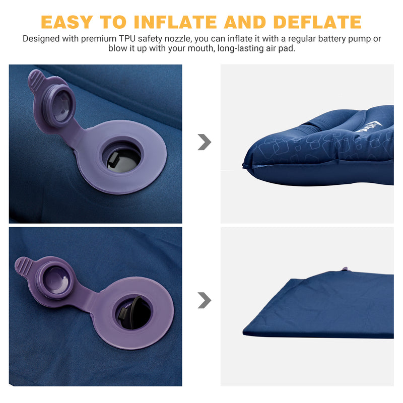 Load image into Gallery viewer, KingCamp Single Air Mattress Anti-Rollover Ultralight Sleeping Pad
