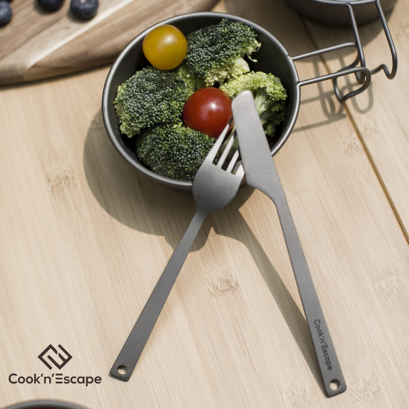 Load image into Gallery viewer, Cook&#39;n&#39;Escape 3-Piece multi-function Titanium durable Cutlery Set

