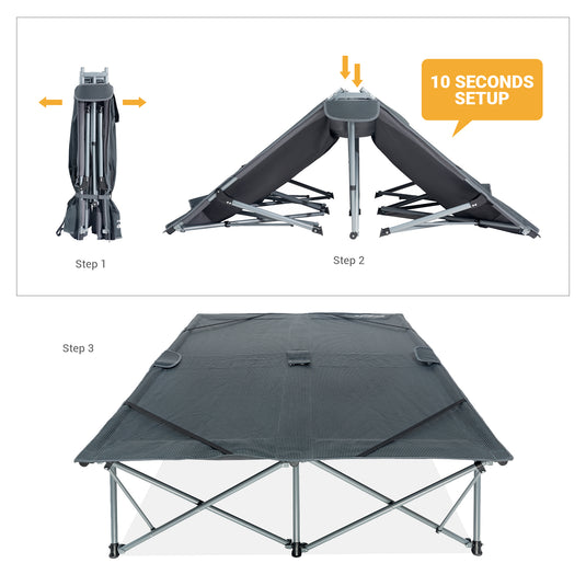 KingCamp Deluxe Double Folding Camping Cot
