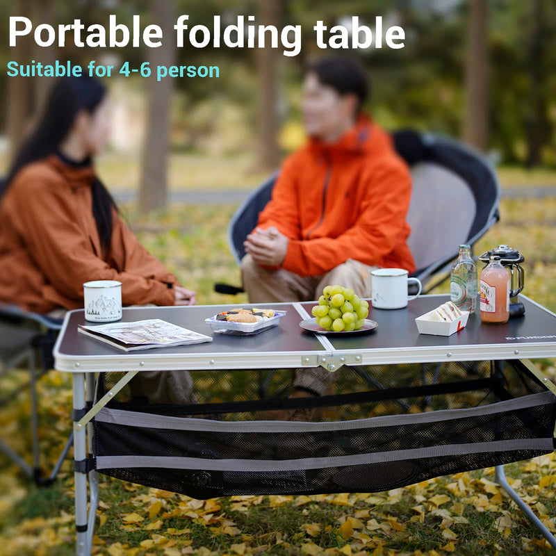 Load image into Gallery viewer, FUNDANGO Mdf 12060 Folding Table with Storage Cabinet
