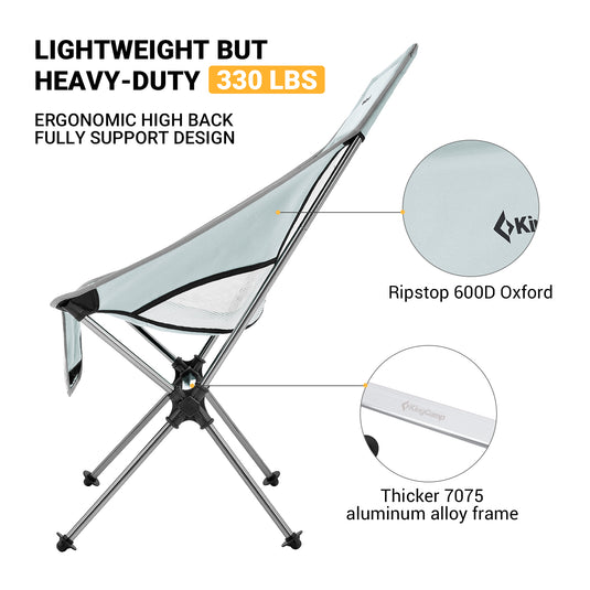 KingCamp Ultralight Highback Camping Chair