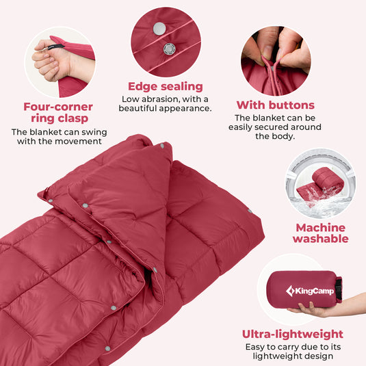 KingCamp Lightweight Camping Blanket Packable Blanket Water Repellent
