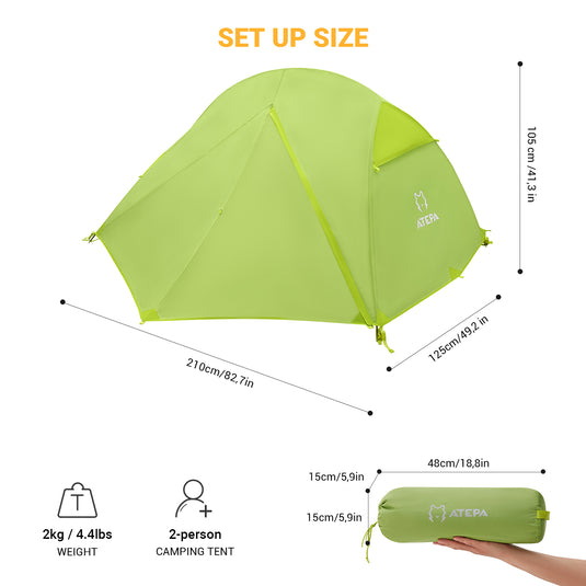 ATEPA Hiker 2-person Backpacking Tents